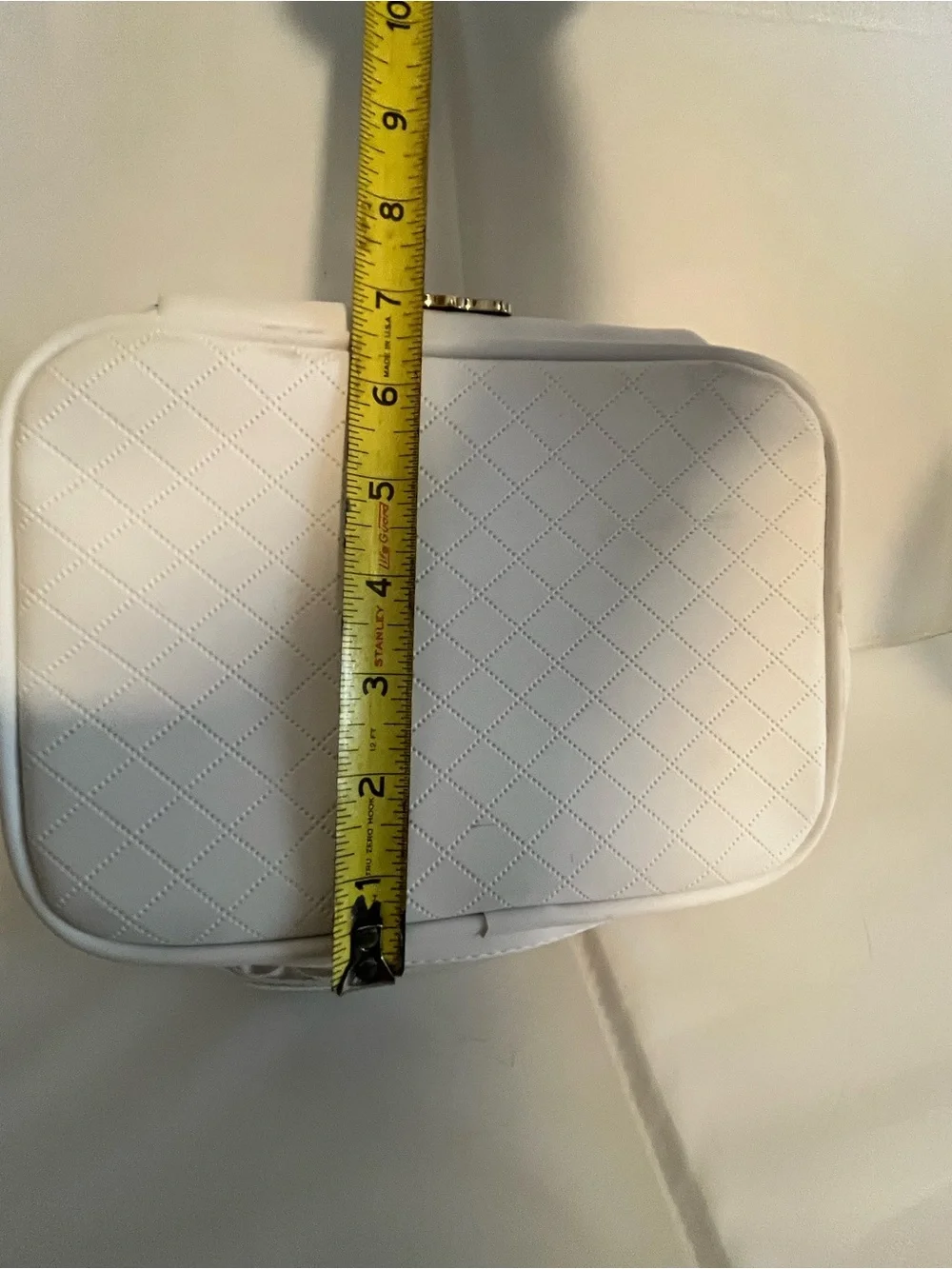 Unbranded White & Pink Unicorn Cosmetic Bag with Gold Horn H65